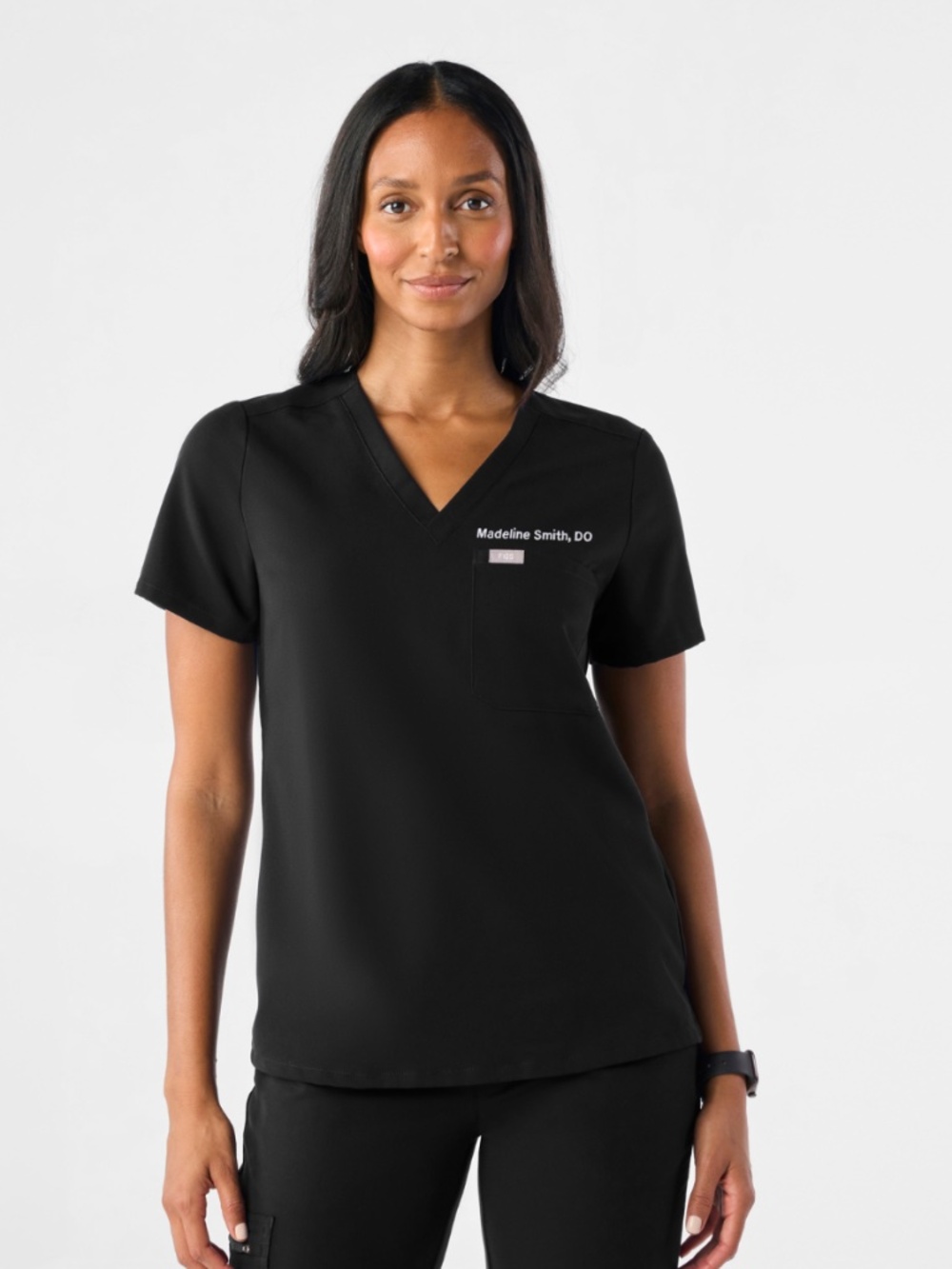 FIGS Women's Catarina scrub top XS Black